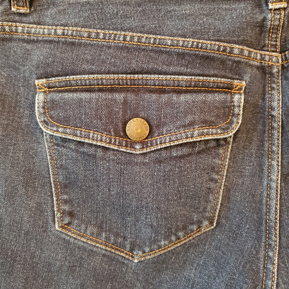 Lauren - Ralph Lauren - Lorraine -  Dark Wash - Straight Leg Jeans - Size 10 - Picture 5 of 16